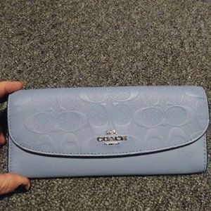 Coach Soft Wallet silver/pool